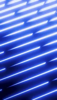 Dark Background Design Drucke: Abstract rendering featuring diagonal glowing blue lines on a dark background