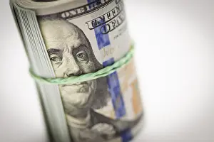 Abstract Dollar Bills Drucke: Abstract roll of newly designed U