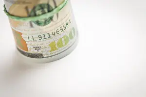 Abstract Dollar Bills Drucke: Abstract roll of newly designed U