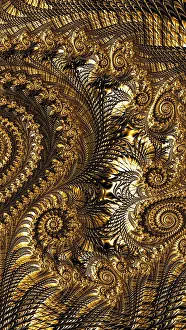 Decorative Structure Drucke: Abstract spiral ornament - computer-generated image