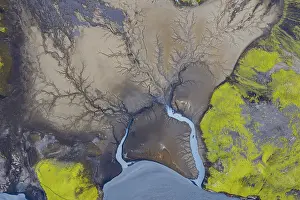 Open Air Water Body Views Drucke: Abstract structures in the riverbed