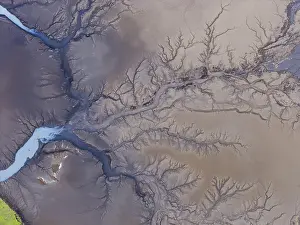European Highland Landscapes Drucke: Abstract structures in the riverbed