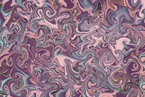 Elegant Decorative Item Drucke: An abstract swirl pattern featuring soft pink