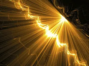 Fractal Background Drucke: Abstract tech background - computer-generated image