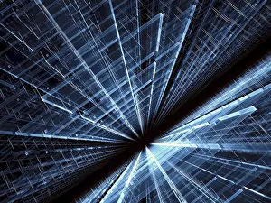 Contemporary Architectural Style Drucke: Abstract tech background - computer-generated image
