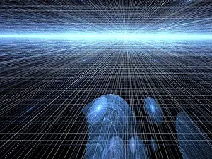 Abstract Tech Background Drucke: Abstract tech background - computer-generated image
