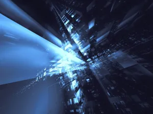 Virtual Reality Concept Drucke: Abstract tech, vr or sci fi background - computer-generated 3d illustration