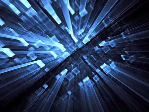 Abstract Technology Background Drucke: Abstract technology background - computer-generated 3 d illustration