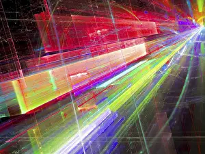 Abstract Technology Background Drucke: Abstract technology background - computer-generated 3d illustration