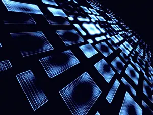Abstract Technology Background Drucke: Abstract technology background - computer-generated image