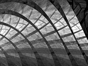 Fractal Geometry Design Drucke: Abstract technology background - computer-generated image
