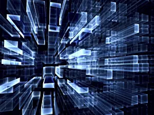 Abstract Technology Background Drucke: Abstract technology background - computer-generated image