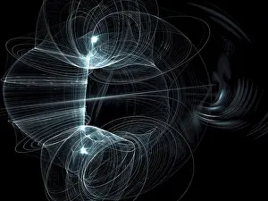 Fractal Background Drucke: Abstract technology background - computer-generated image