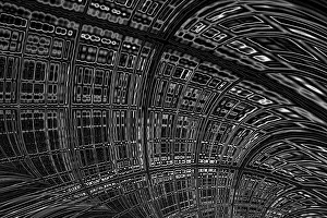 Fractal Geometry Design Drucke: Abstract technology background - computer- generated image