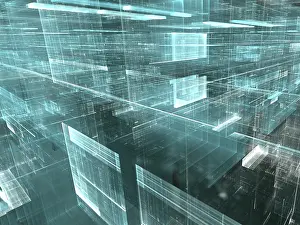 Abstract Technology Background Drucke: Abstract technology background - computer-generated image