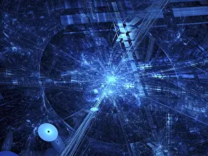 Abstract Technology Background Drucke: Abstract technology background - computer-generated image