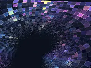 Fractal Geometry Design Drucke: Abstract technology background with copy space - computer-generated image