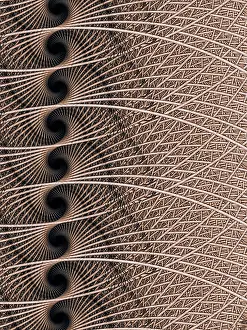 Computer Generated Artwork Drucke: Abstract texture: twisted yarns and spirals computer-generated image