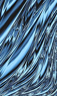 Abstract Fractal Art Drucke: Abstract waves and folds - computer-generated image