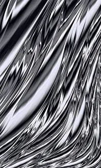 Fractal Art Drucke: Abstract waves and folds - computer-generated image