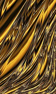 Abstract Fractal Art Drucke: Abstract waves and folds - computer-generated image
