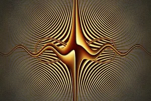 Abstract Wave Illustration Drucke: Abstract waves and lines background 3D illustration