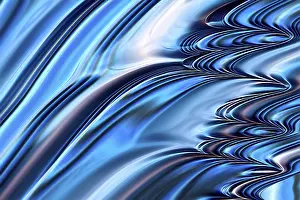 Undulating Wave Shape Drucke: Abstract wavy background - computer-generated image