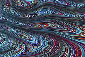 Abstract Fractal Background Drucke: Abstract wavy background - computer-generated image