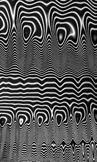 Digitally Generated Image Drucke: Abstract wavy background - digitally generated image