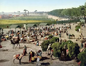 Historic Egypt Images Drucke: Access to the Nile Bridge, Cairo