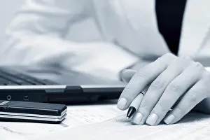Businesswoman At Work Drucke: Accounting