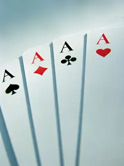 Winning Hand Of Cards Drucke: Four aces