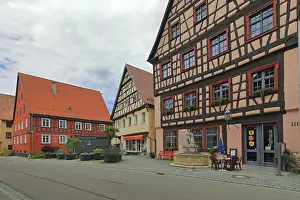 Upper Danube Nature Park Drucke: Ackerburgerhaus, half-timbered house