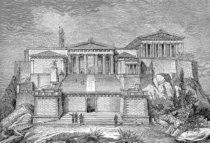 Ancient Greek Temple Ruins Drucke: Acropolis, Reconstruction, Athens