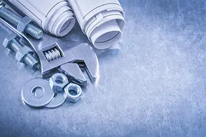 Maintenance Concept Drucke: Adjustable spanner bolt washers construction nuts screwbolts