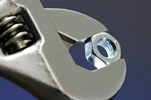 Macro Studio Photography Drucke: Adjustable wench with nut