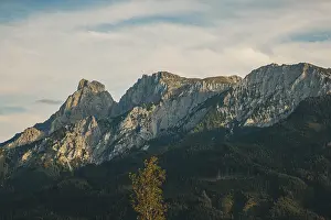 Styria Austria Drucke: Admonter Reichensteingruppe in sunlight
