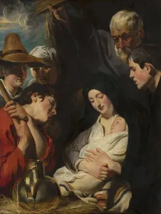 Digitally Restored Artworks Drucke: The Adoration of the Shepherds