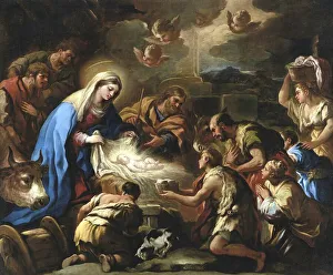 Luca Giordano Artwork Drucke: The Adoration of the Shepherds