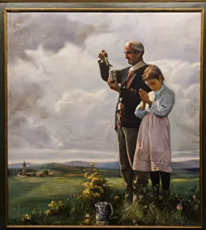 Basque Country Art Drucke: Adrian de Aldecoa, the blessing of the fields