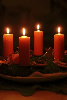 Advent Wreath Decoration Drucke: Advent