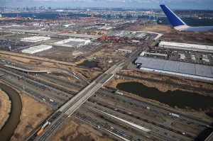 Amerika Drucke: Luftaufnahme über Newark