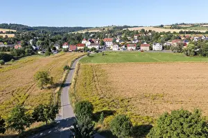 Drucke von Luftaufnahme von Constappel und Gauernitz, Klipphausen, Sachsen, Deutschland Luftaufnahme Drucke: Luftaufnahme von Constappel und Gauernitz.