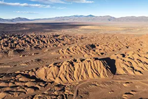 Remote Wilderness Exploration Drucke: Aerial view of Devil's Desert in Salta