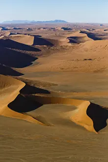 Namibia Aerial View Drucke: Aerial view, dune formation Devils Fork