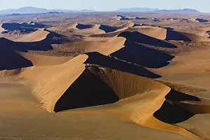 Desert Landscape Aerial Photography Drucke: Aerial view, dune formation Devils Fork