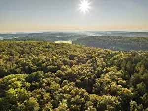 German Countryside Aerials Drucke: Aerial view of endless forests