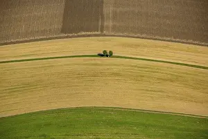 Upper Austria Landscape Photography Drucke: Aerial view, fields and meadows
