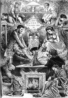 Vintage Engraved Artwork Drucke: Each age in his way of reading