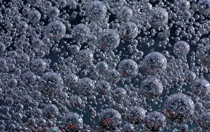 Hoarfrost Images Drucke: Air bubbles in ice